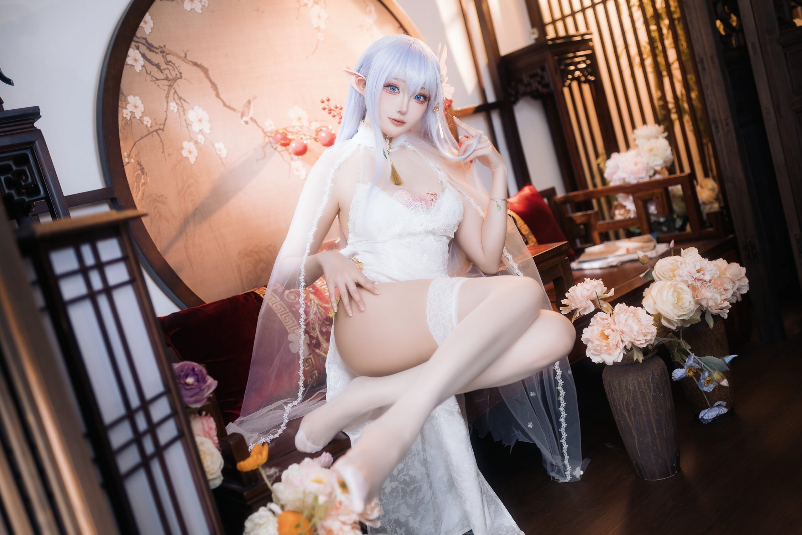 瓜希酱 – 阿尔比恩旗袍-4