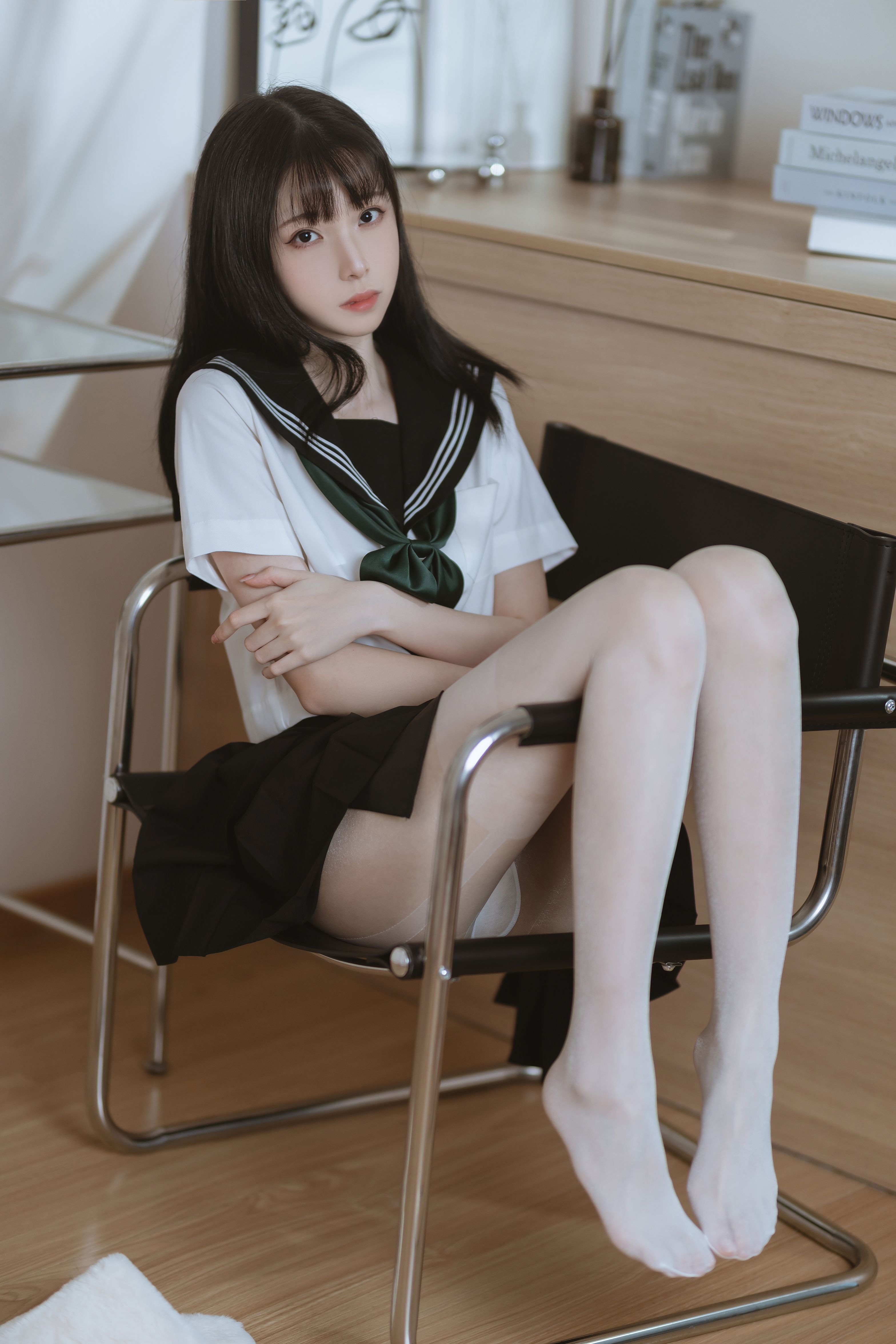 许岚LAN 白丝水手服美图拍