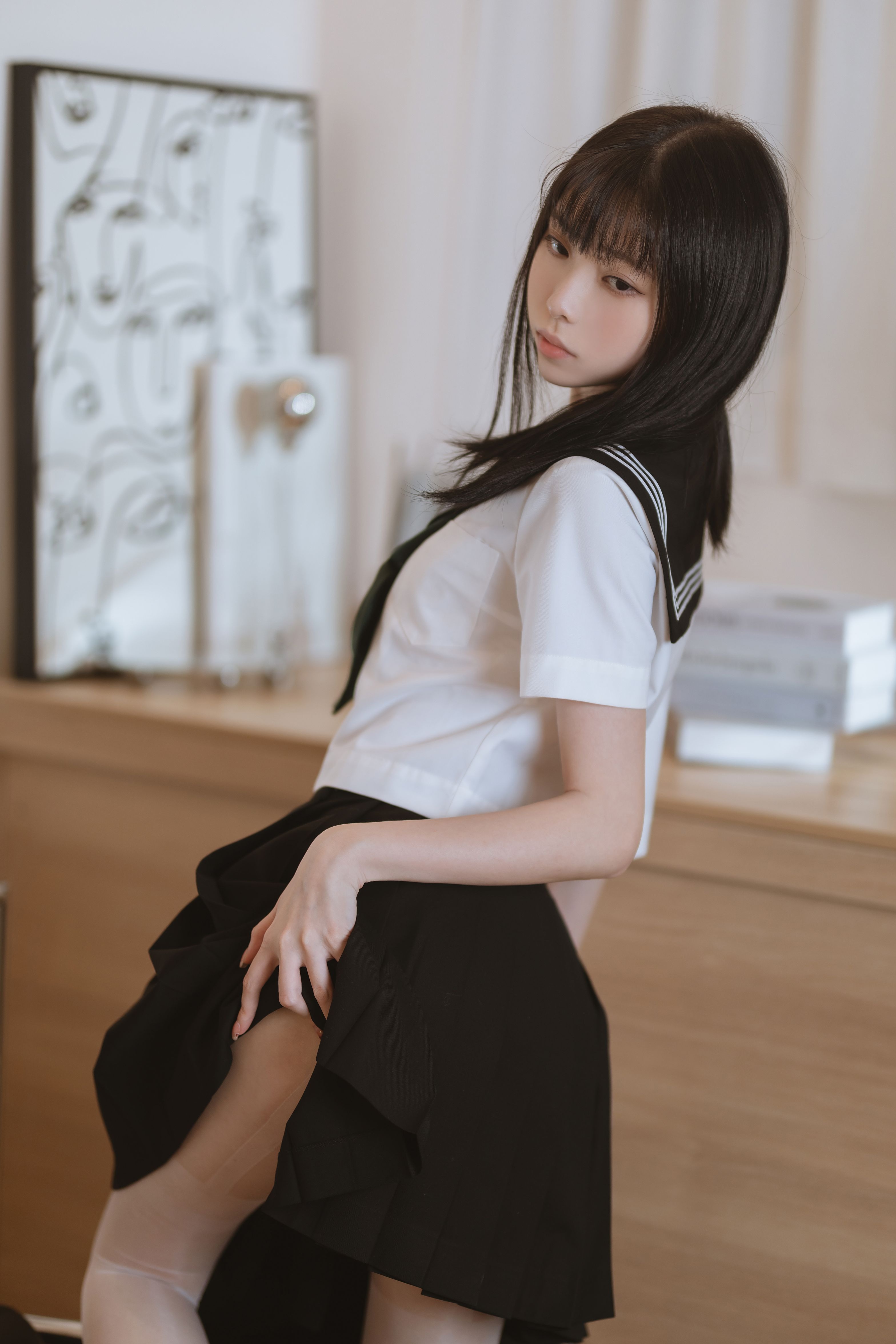 许岚LAN 白丝水手服美图拍