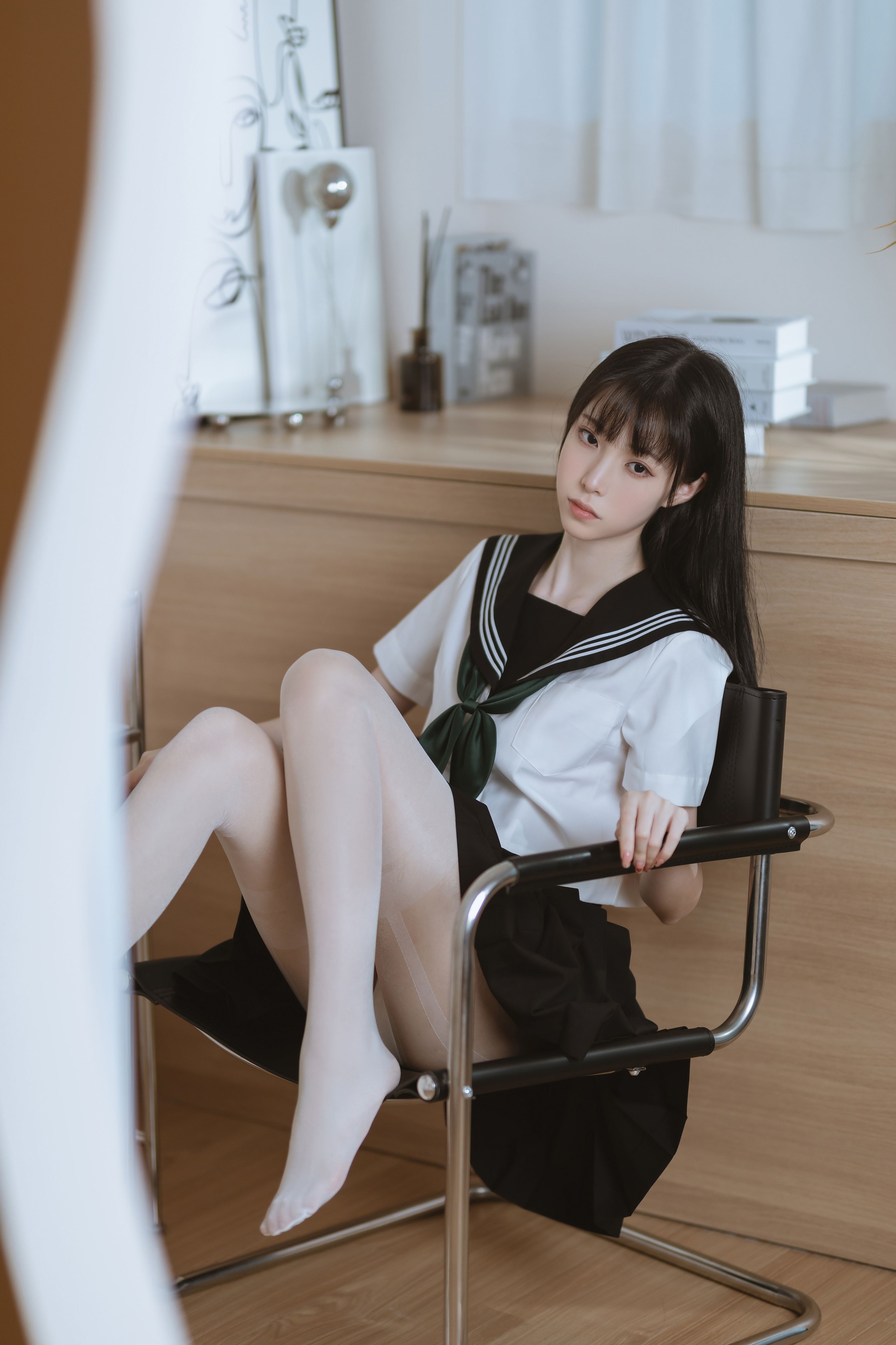 许岚LAN 白丝水手服美图拍