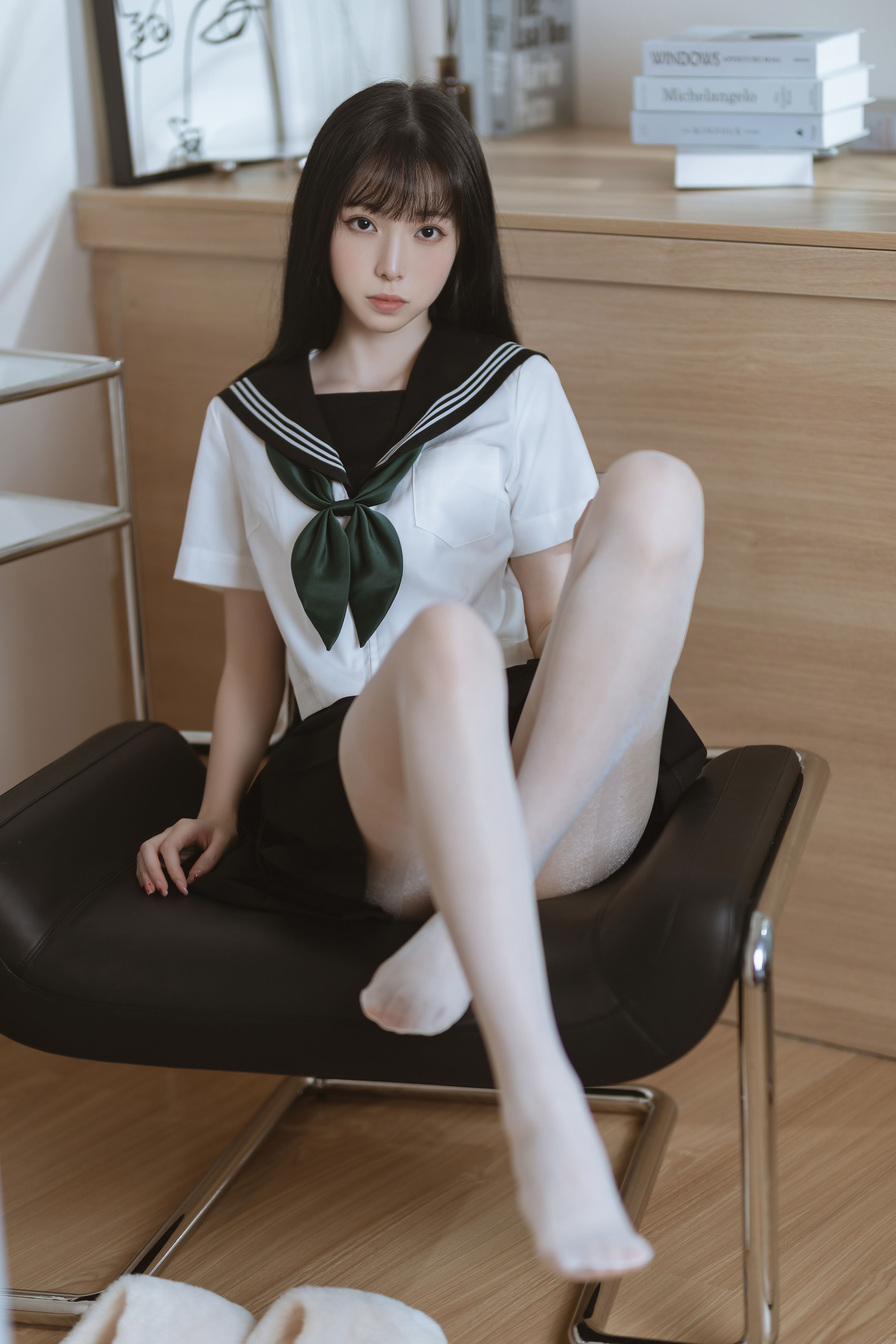 许岚LAN 白丝水手服美图拍