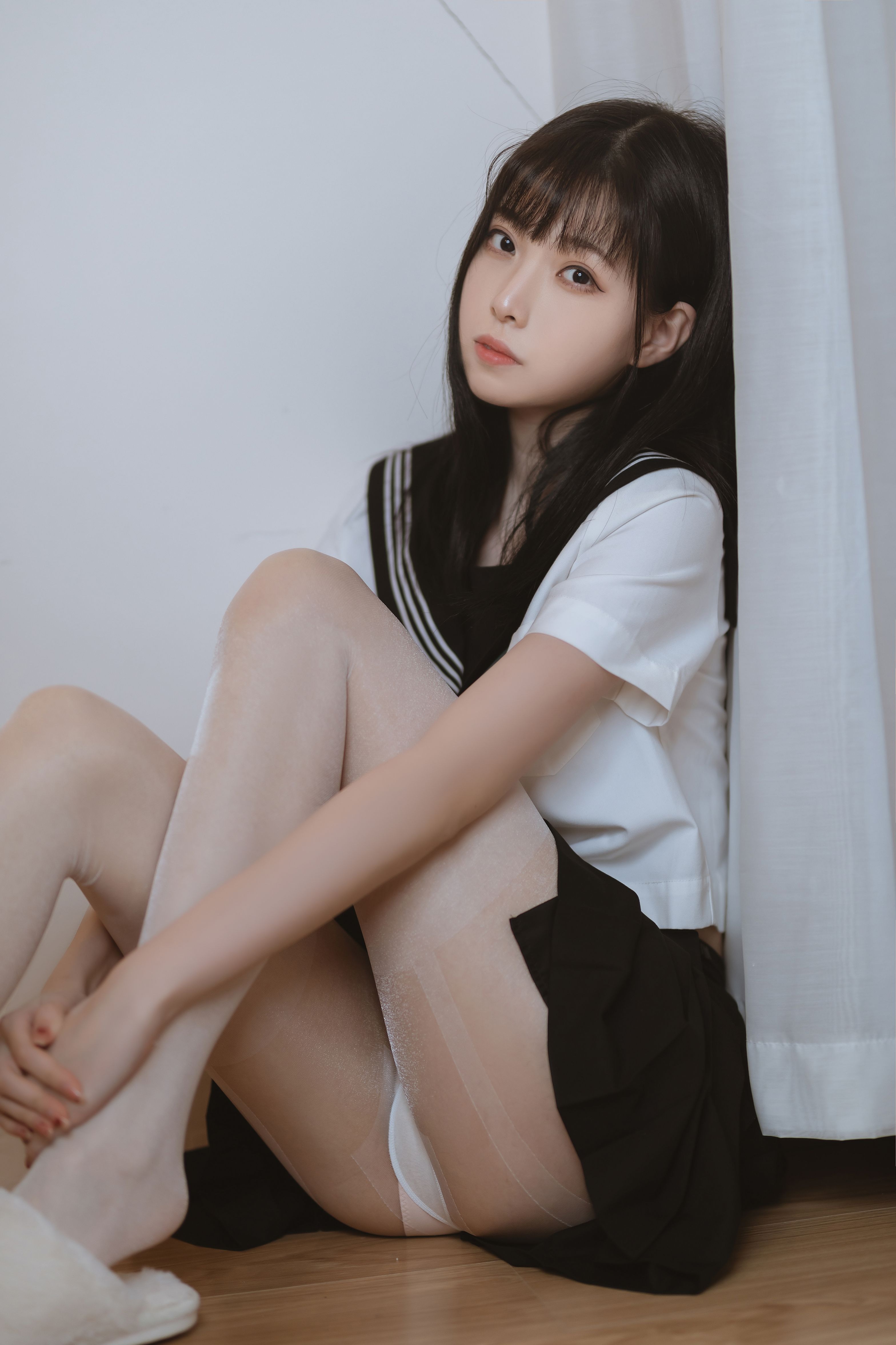 许岚LAN 白丝水手服美图拍