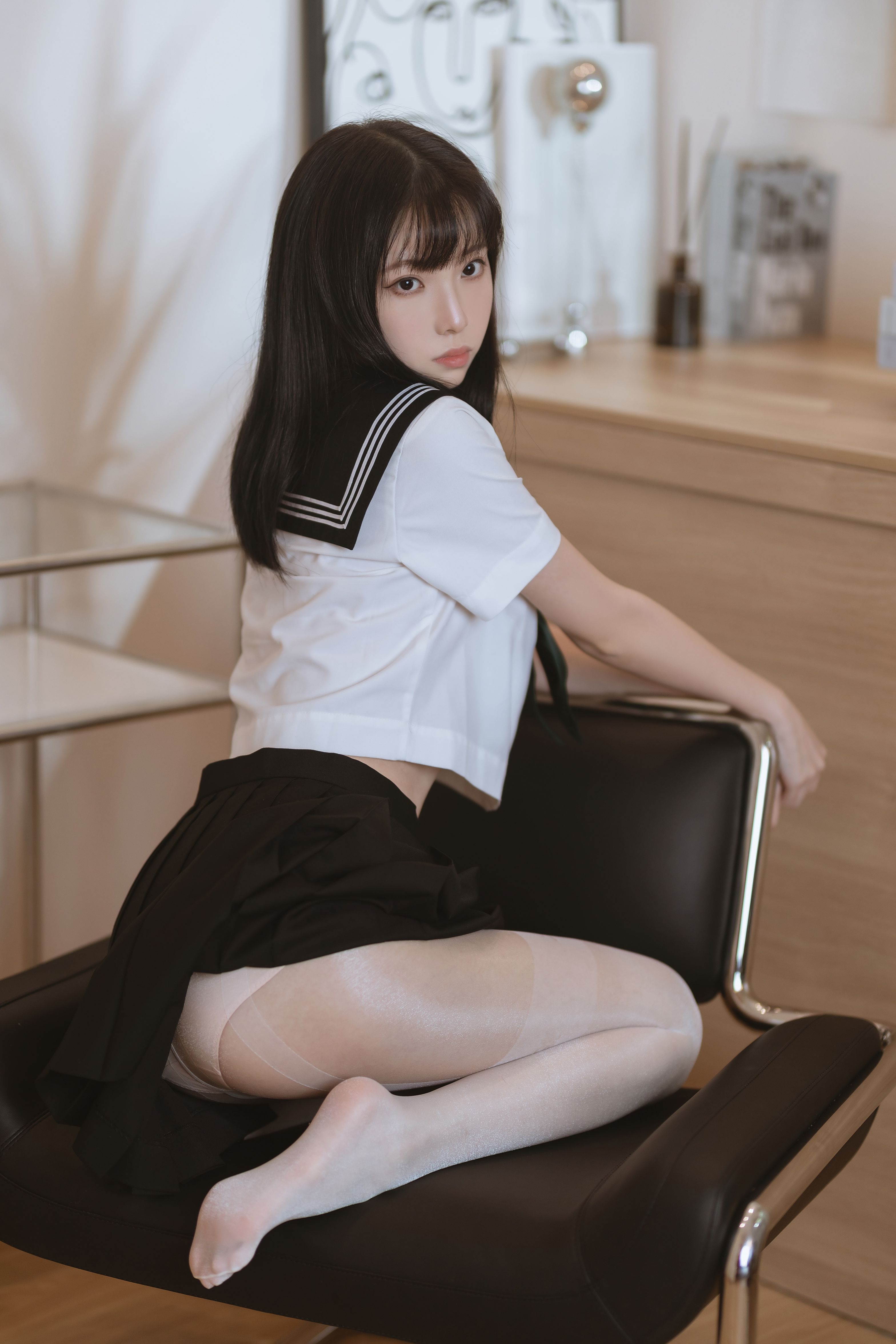 许岚LAN 白丝水手服美图拍