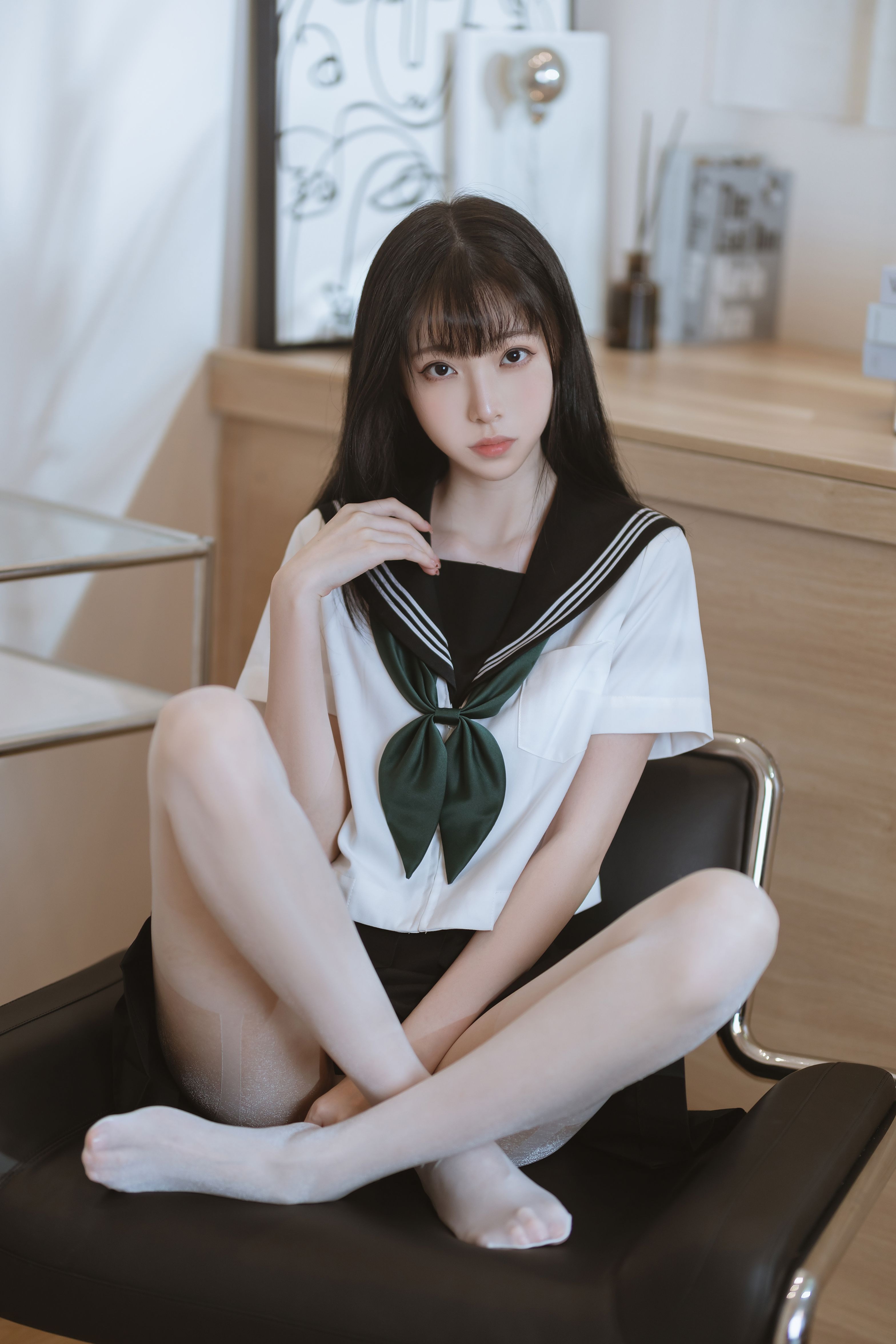 许岚LAN 白丝水手服美图拍