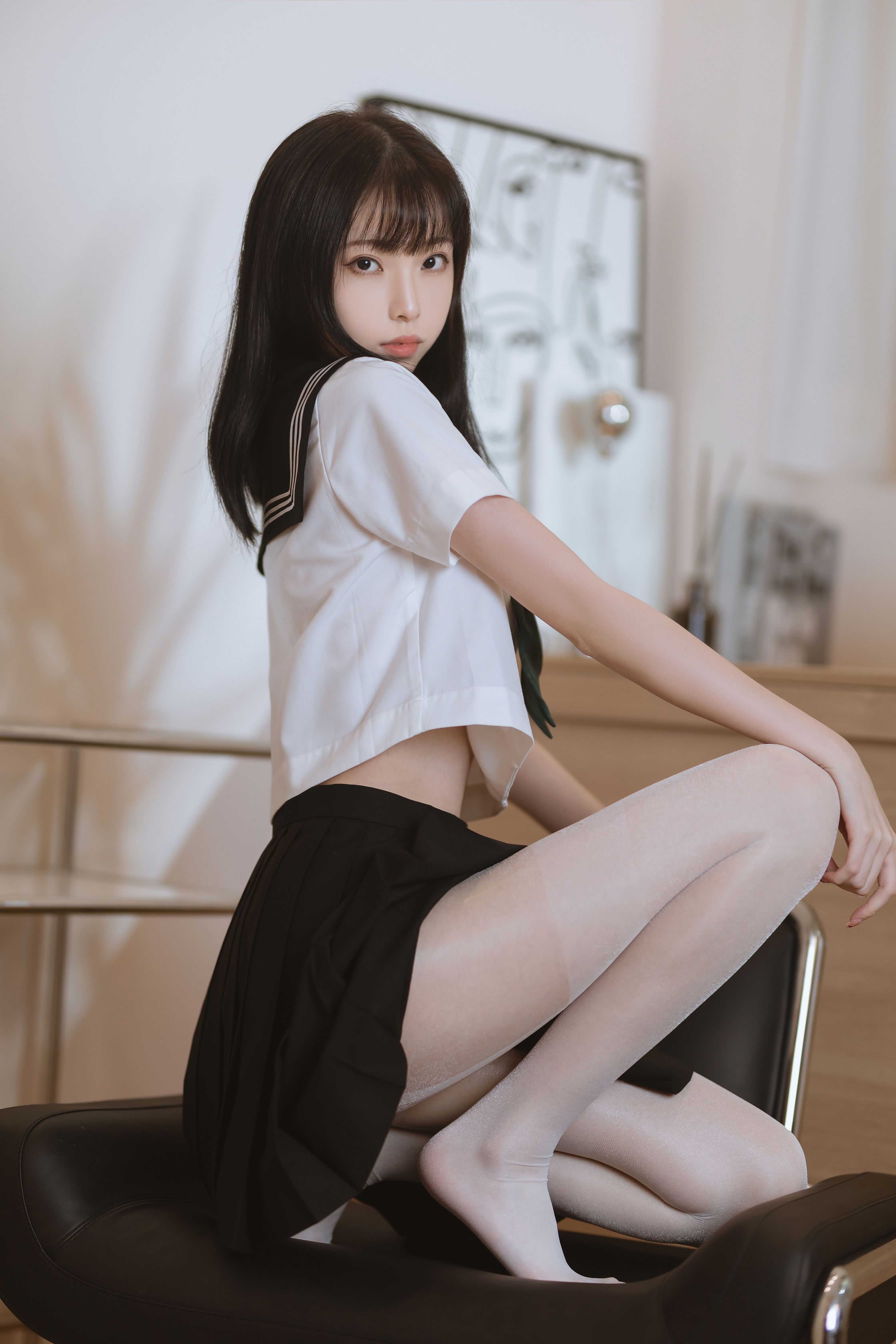 许岚LAN 白丝水手服美图拍