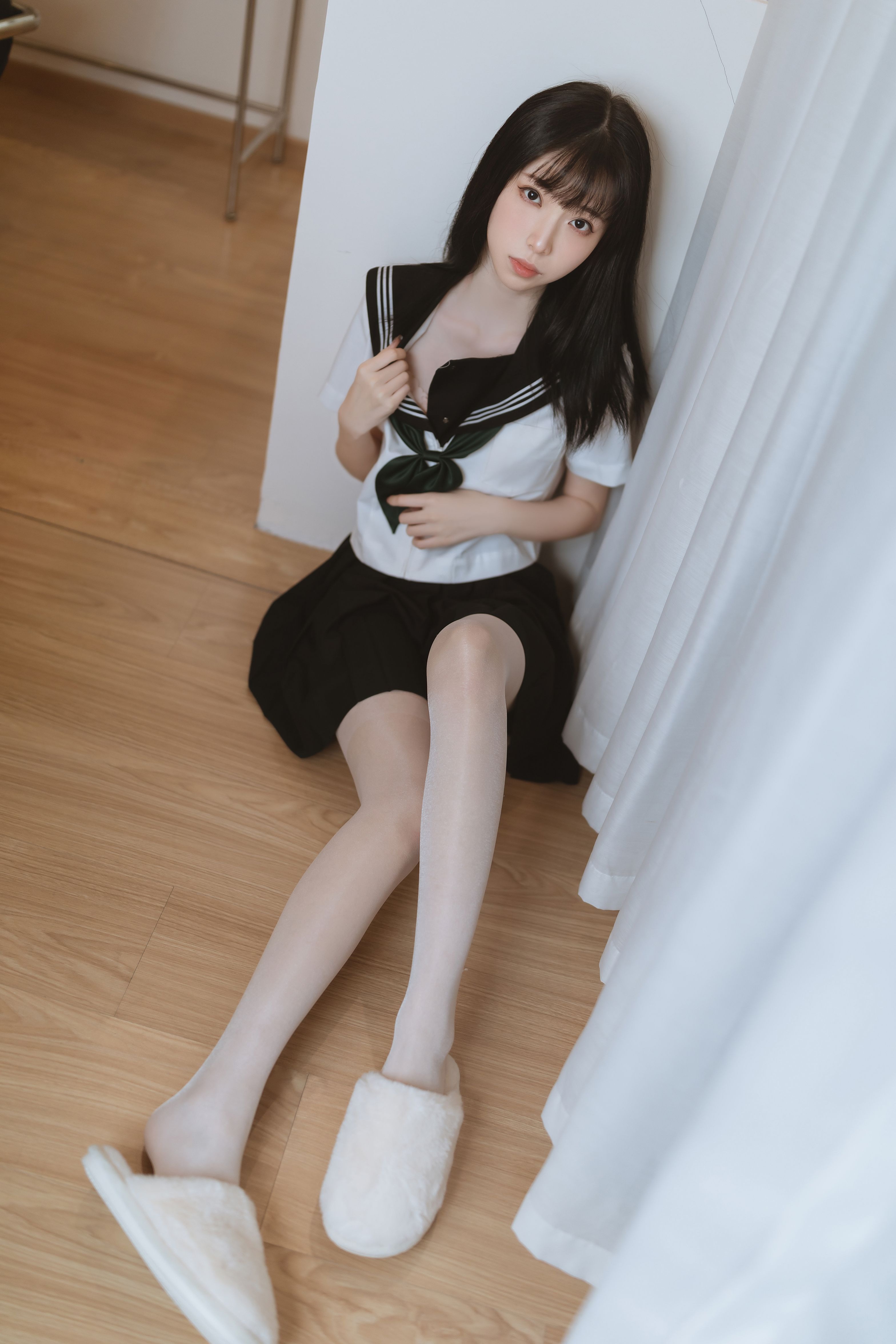 许岚LAN 白丝水手服美图拍
