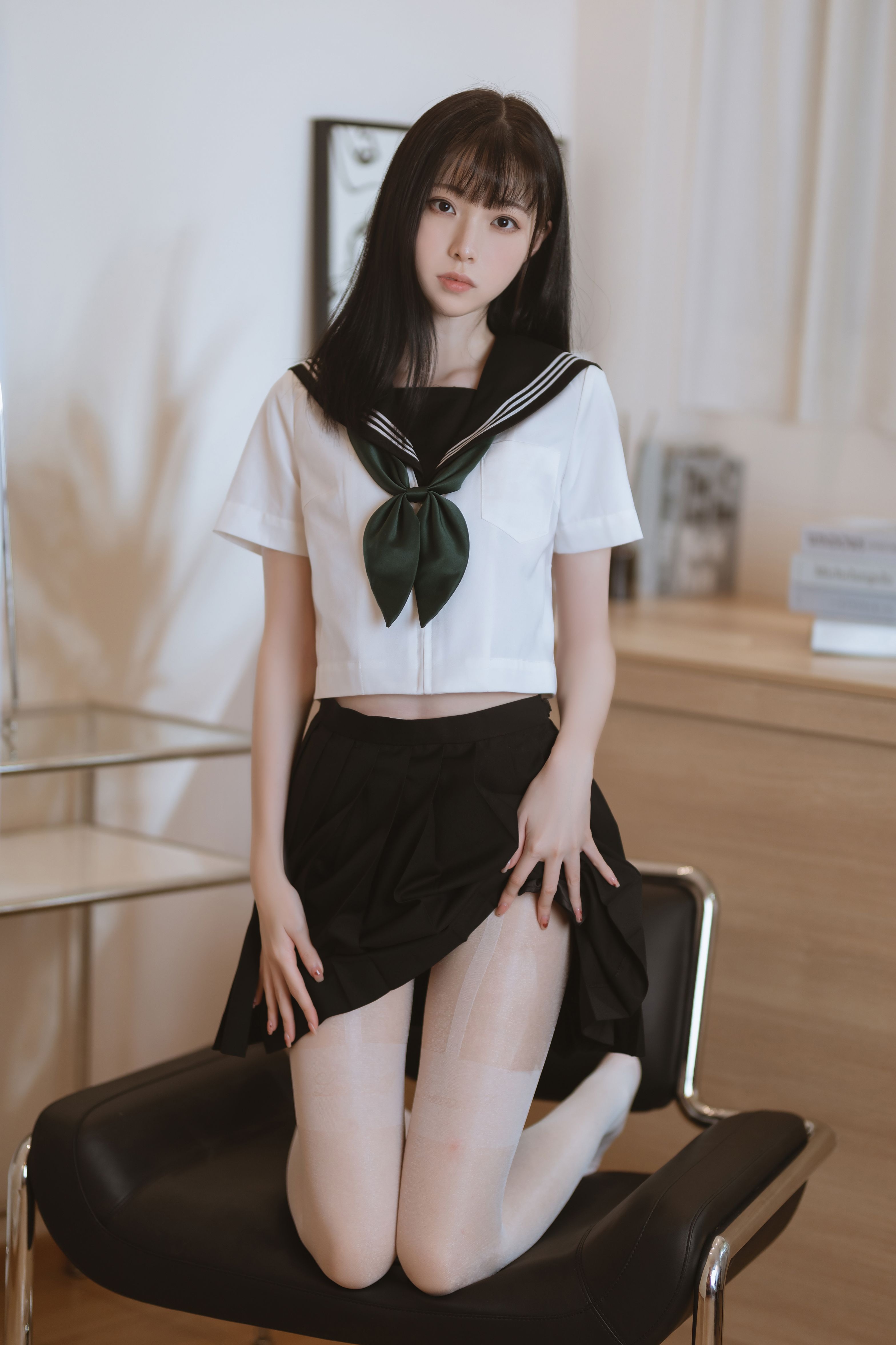 许岚LAN 白丝水手服美图拍