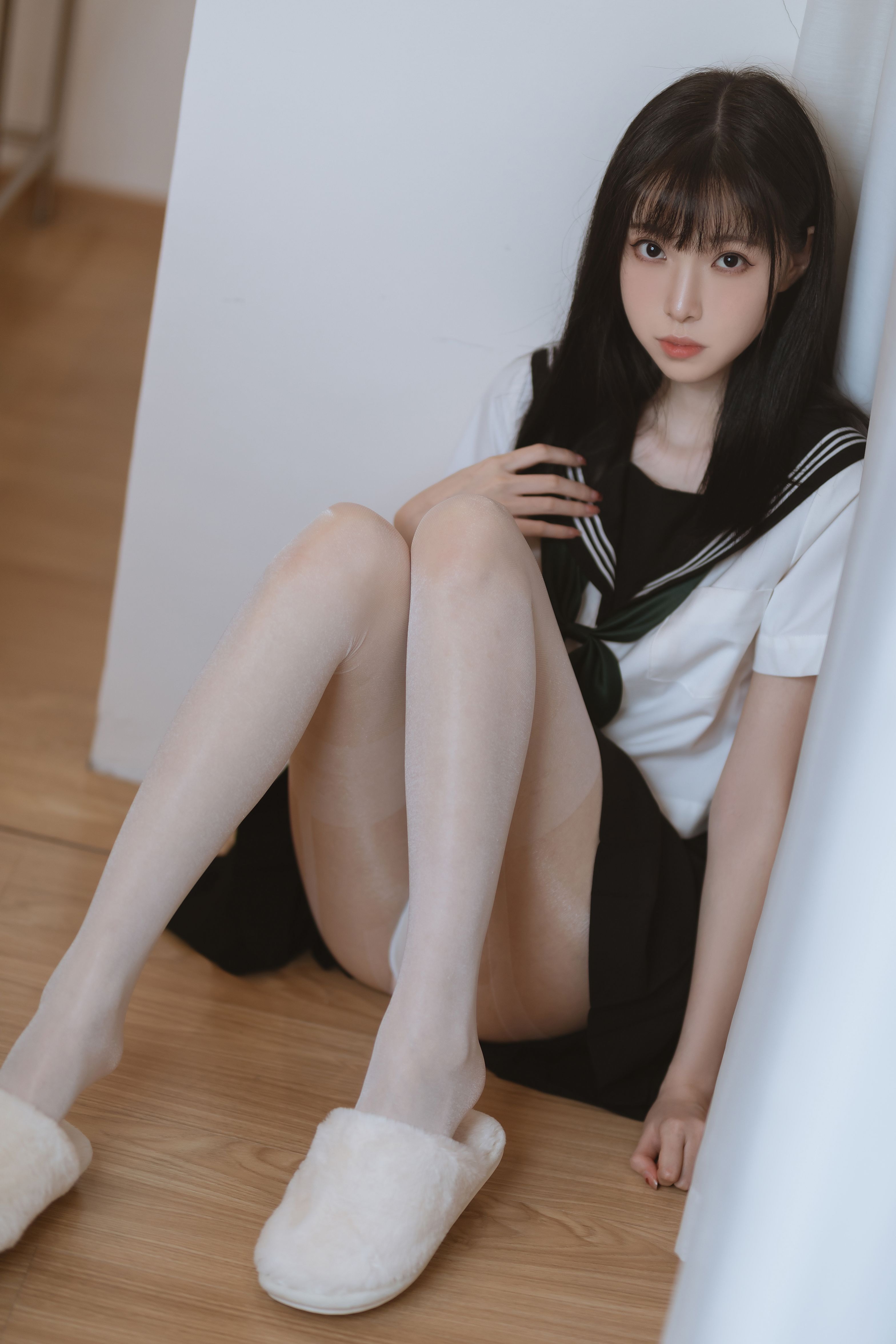 许岚LAN 白丝水手服美图拍