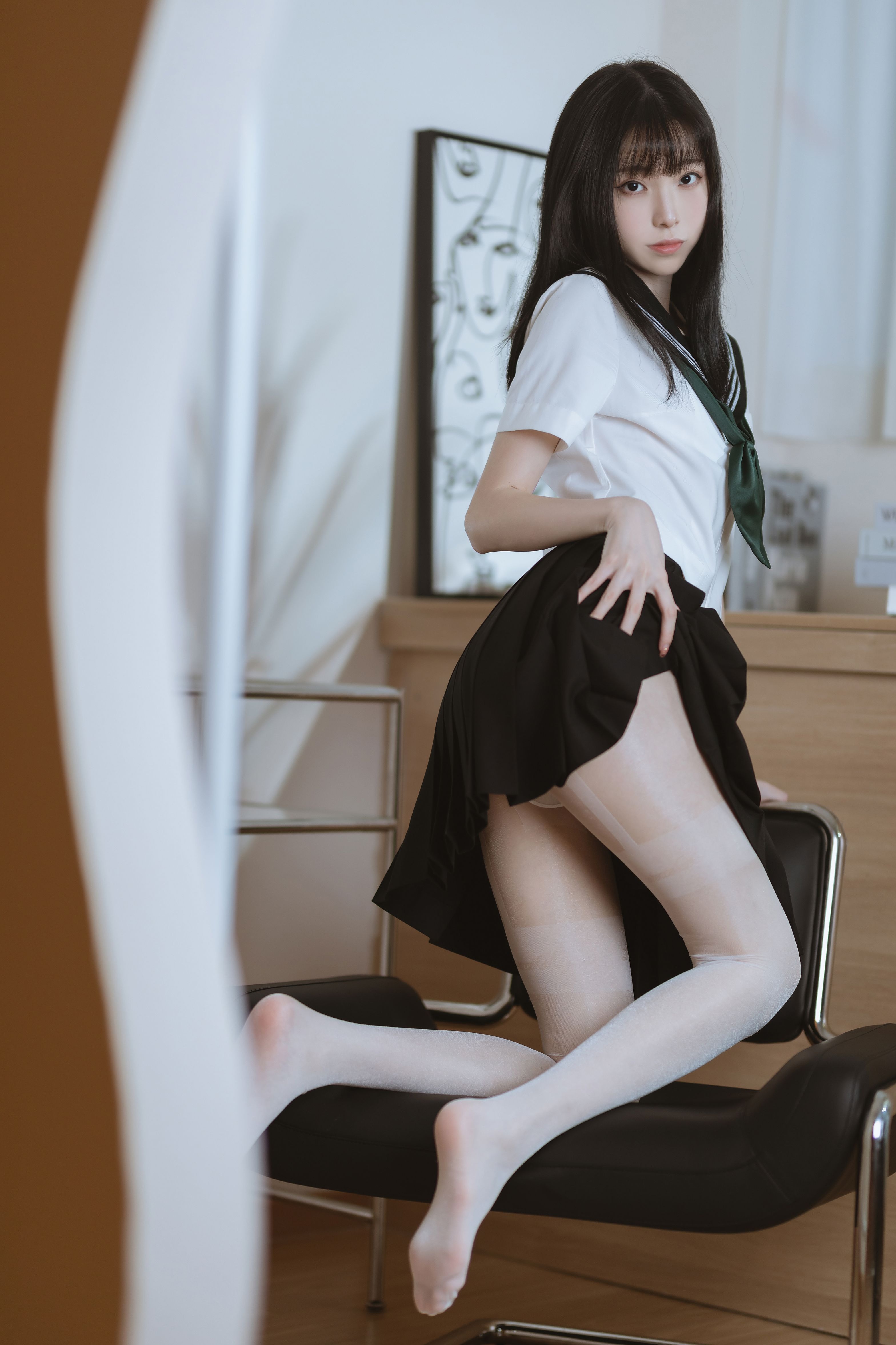 许岚LAN 白丝水手服美图拍