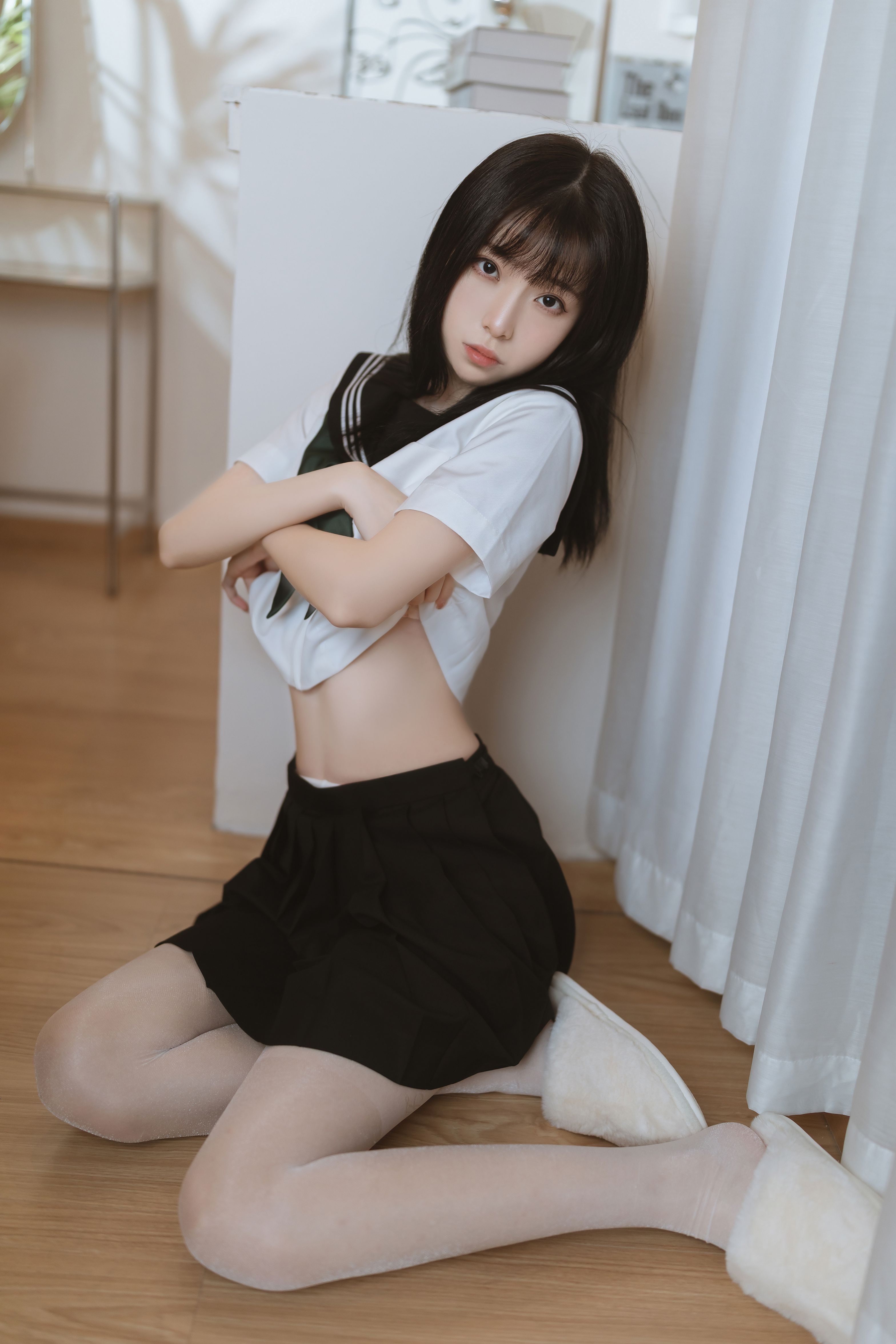 许岚LAN 白丝水手服美图拍