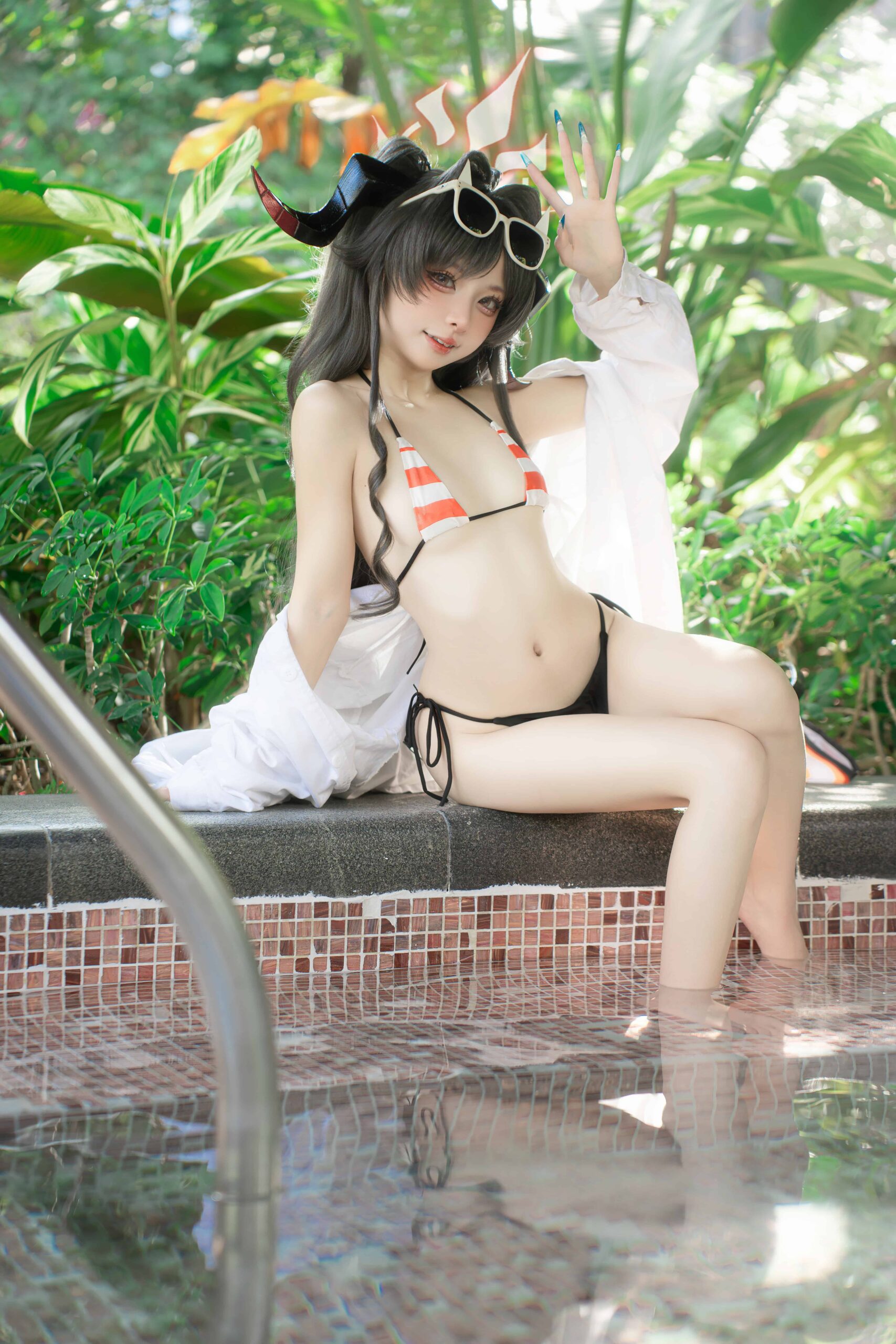 纸悦Etsu_ko 蔚蓝档案 鬼怒川霞水着-美图拍美图拍
