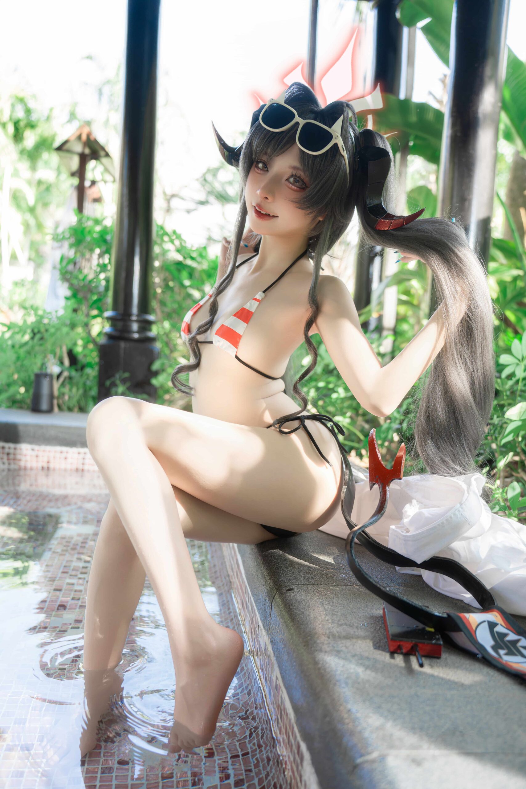 纸悦Etsu_ko 蔚蓝档案 鬼怒川霞水着-美图拍美图拍