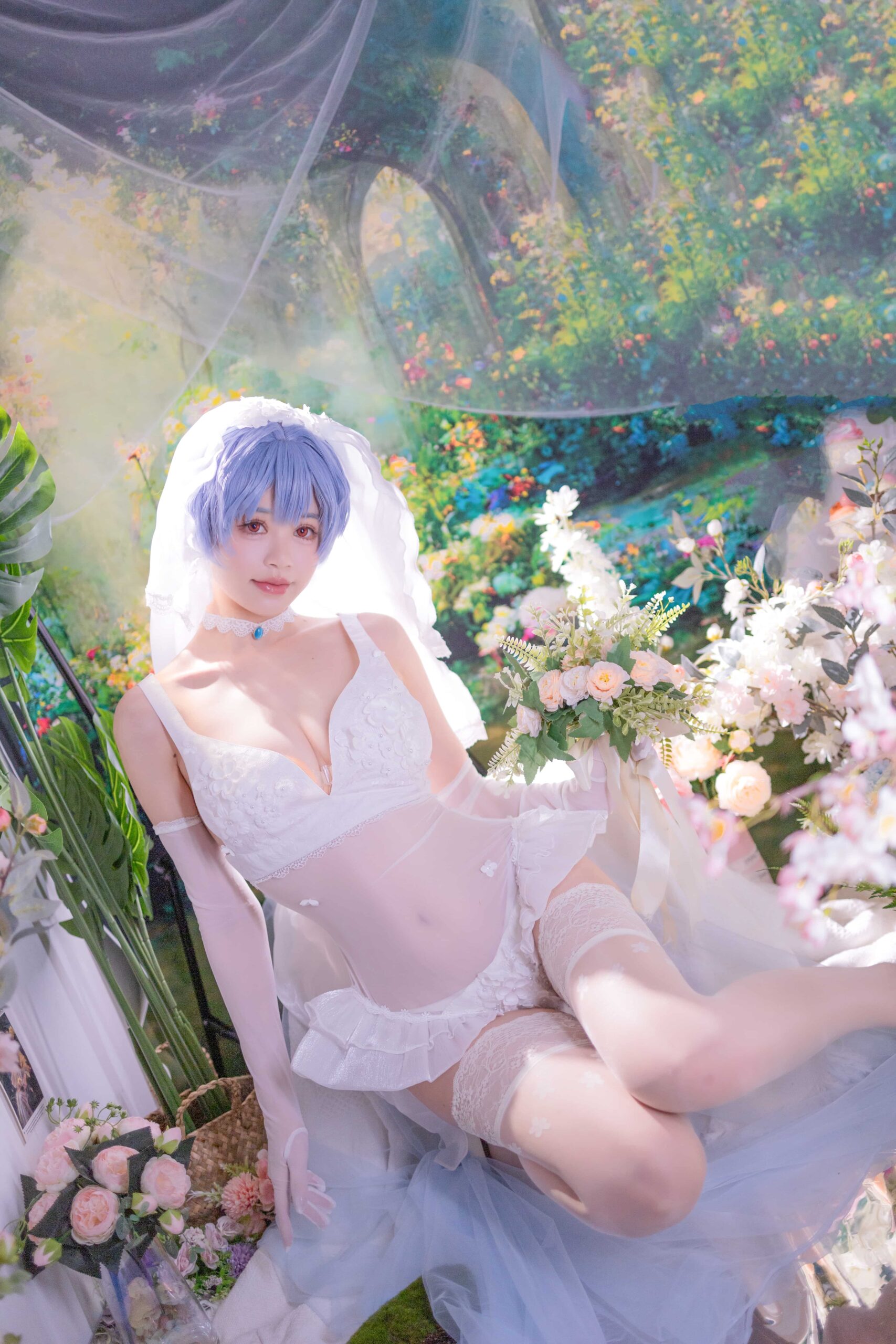星黛鹿鹿 EVA 绫波丽花嫁-美图拍美图拍