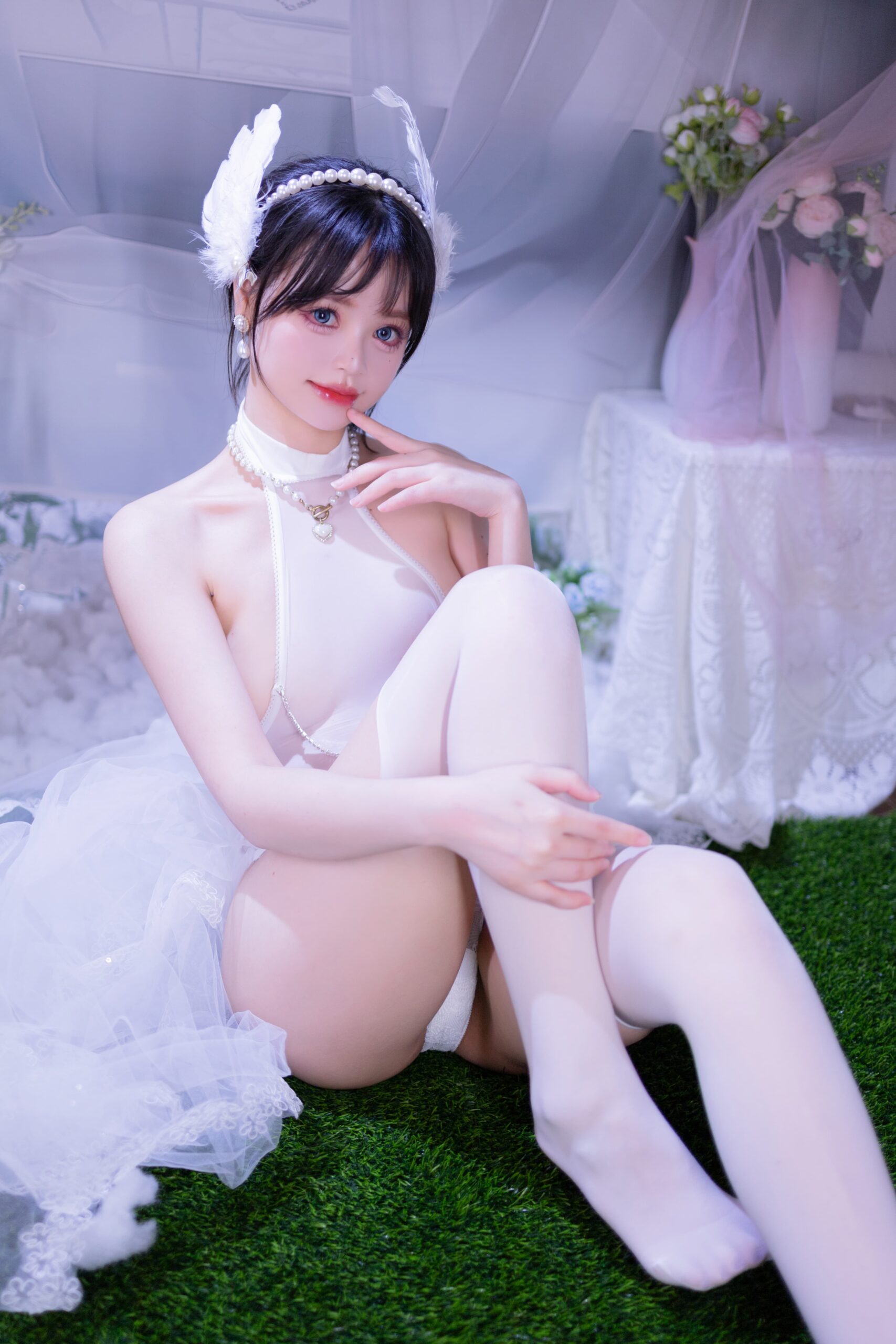 星黛鹿鹿 白丝花嫁美图拍