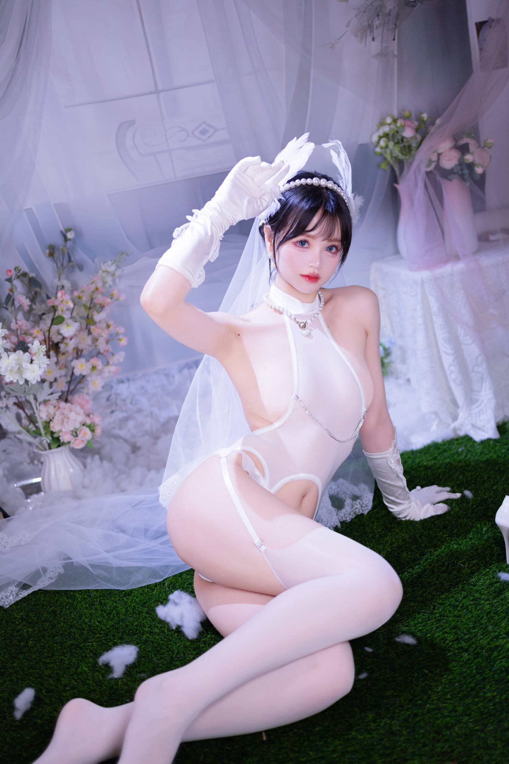 星黛鹿鹿 白丝花嫁美图拍