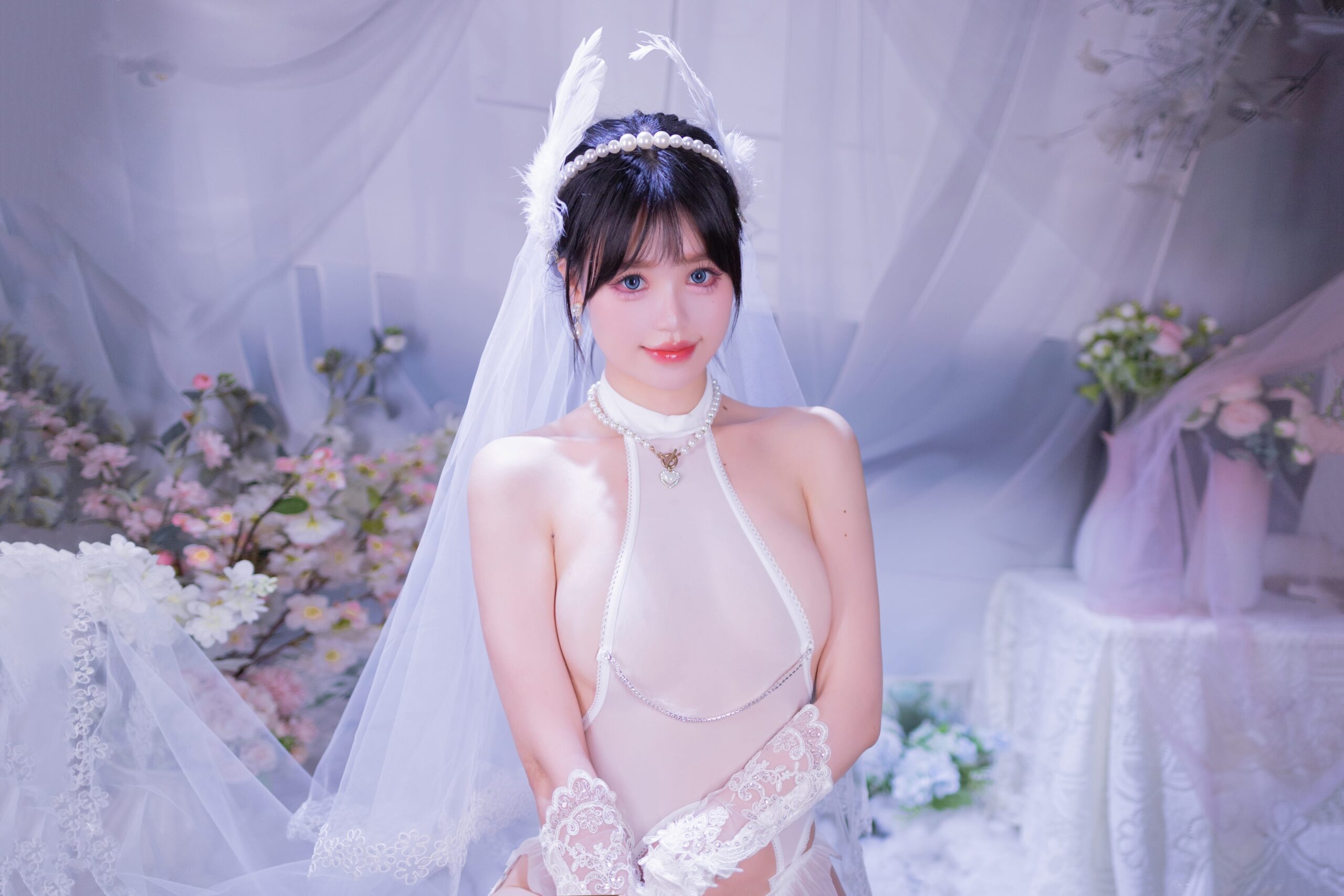 星黛鹿鹿 白丝花嫁美图拍