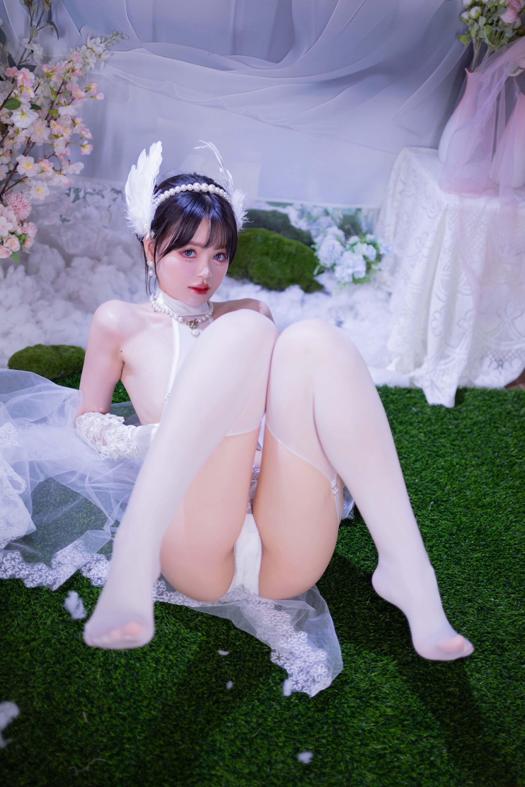 星黛鹿鹿 白丝花嫁美图拍
