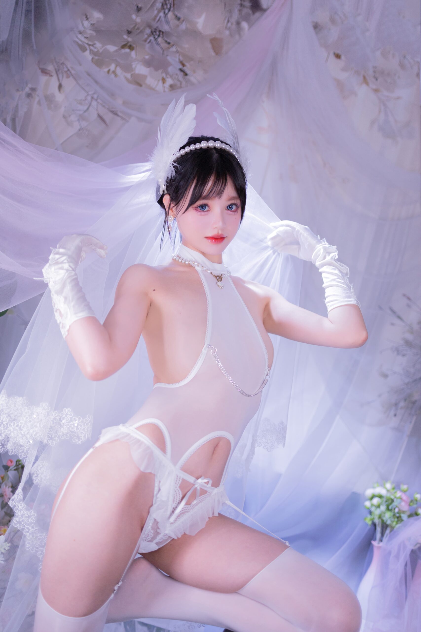 星黛鹿鹿 白丝花嫁美图拍