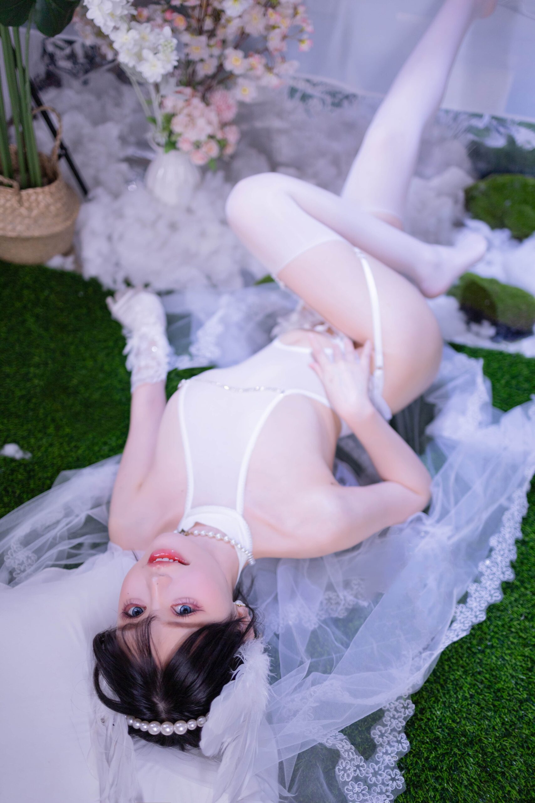 星黛鹿鹿 白丝花嫁美图拍